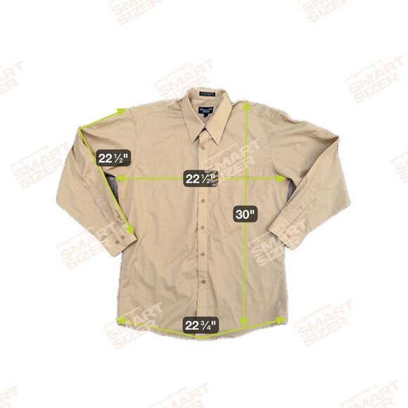 Kilbourne Finch Beige Mens‎ Dress Shirt 15.5 Vintage Single Needle Tailoring - Picture 2 of 6